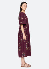 Dress Rs25-245 Burgundy