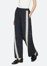 Sea New York Women's Alberta Pearl Windbreaker Pants 100% Nylon - Black