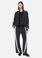 Sea New York Women's Alberta Pearl Windbreaker Pants 100% Nylon - Black