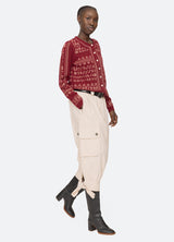 Cardigan Rs26-076 Burgundy