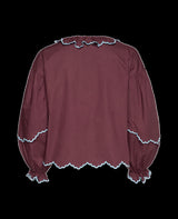 Blouse Tone Shirt Wine