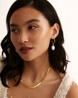 Earring Perla Earrings Gold-White