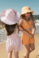 Girl's linen sunhat - Lilac