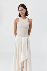 Dress Bodice Asymm Dre Ecru