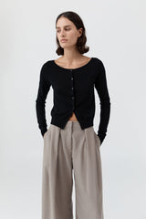 Cardigan Wool Ballet Card Black