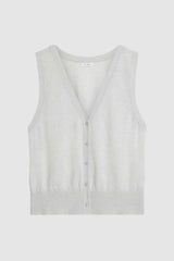 Vest Wool Oupa Vest Light-Grey-Marle
