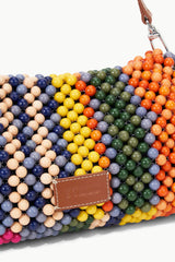 STAUD Women's Timmy Shoulder Bag Multi-Bayadere Striped Leather - Multi-Bayadere-Str