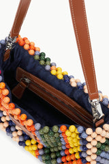 STAUD Women's Timmy Shoulder Bag Multi-Bayadere Striped Leather - Multi-Bayadere-Str