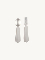 Seashell Baby Fork and Spoon - Sand