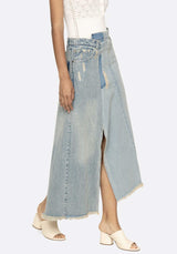 Denim Skirt Pf24-006 Blue