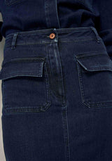 Denim Skirt Uptown Skirt Denim-Blue