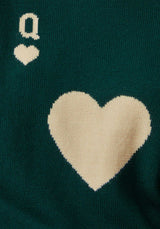Pullover Dame De Coeur Vert