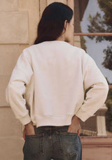 Sweatshirt T1390240f Floral Teammate Washed-White
