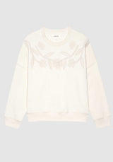 Sweatshirt T1390240f Floral Teammate Washed-White