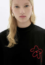 Tshirt Volta Flower Cor Black