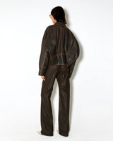 Denim Jacket Macfly Brown-Wax