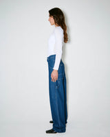 Façon Jacmin Women's Tilda 2-in-1 Layered Long Sleeve T-Shirt 100% Cotton Italian Jersey - White