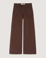 Five Women's Lucia Cropped Wide Leg Cotton Spandex Pants - Brown Cacao