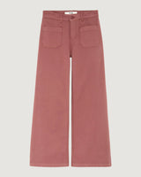 Five Women's Lucia Cropped Wide Leg Pants - Cotton Spandex Blend - Pink Magnolia