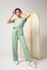 Short-sleeve Jumpsuit - Meadow