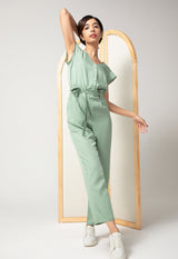 Short-sleeve Jumpsuit - Meadow
