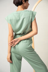 Short-sleeve Jumpsuit - Meadow
