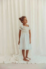 Smocked girl summer dress