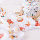 Minky Fleece Sensory Baby Blanket - Izakaya