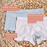 Teen Girls' Wedgie-Free Full Coverage Shorties - Set of 2