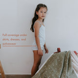 Teen Girls' Wedgie-Free Full Coverage Shorties - Set of 2 | Cloth Diapers | Just Peachy