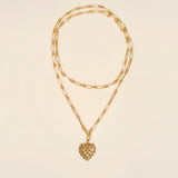 Necklace Joli Coeur Pen Grenat