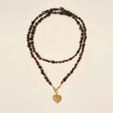 Necklace Joli Coeur Pen Grenat