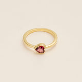 Ring Mini Coeur Bague Grenat
