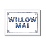 PERSONALISED PRINT: Classic Chinoiserie Style Name / Number