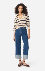 Vanessa Bruno Women's High-Waist Straight Leg Structured Denim Jeans - Blue Royal