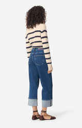 Vanessa Bruno Women's High-Waist Straight Leg Structured Denim Jeans - Blue Royal