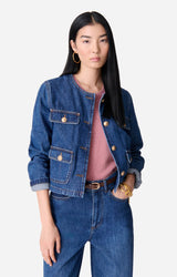 Denim Jacket 3eva66-v02712 Royal