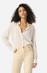 Vanessa Bruno Women's Druyat 100% Silk Long Sleeve Blouse - Ecru