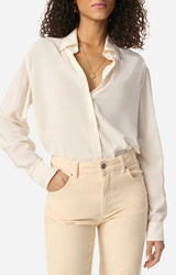 Vanessa Bruno Women's Druyat 100% Silk Long Sleeve Blouse - Ecru