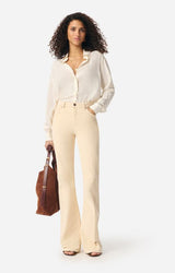 Vanessa Bruno Women's Druyat 100% Silk Long Sleeve Blouse - Ecru