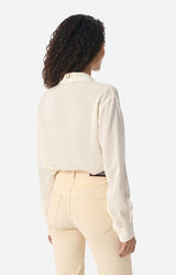 Vanessa Bruno Women's Druyat 100% Silk Long Sleeve Blouse - Ecru