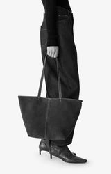 Vanessa Bruno Women's Small Daily Tote Bag 100% Suede Cowhide Leather - Brown Amer