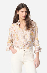 Vanessa Bruno Women's Carte de Paris Print Blouse in Flowing Viscose - Miel