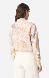 Vanessa Bruno Women's Carte de Paris Print Blouse in Flowing Viscose - Miel