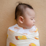 Organic Bamboo Blend Swaddle - Lemon Tea + Egg Tart