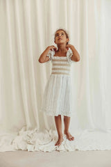 Smocked girl summer dress