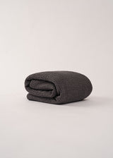 AmourLinen Linen waffle blanket Linen waffle blanket in Charcoal Linen waffle blanket in Charcoal