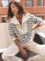 Sweatshirt Kat Sweatshirt Natural-Stripe