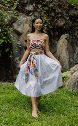 Tanji Tide Tiered Midi Skirt