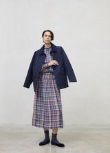 Women checked midi dress